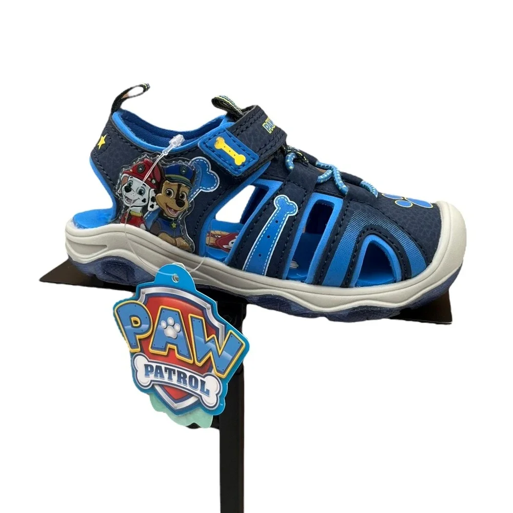 Paw Patrol Toddler Boys Light Up Sport Fisherman Sandals Size 7 Blue‎ Closed Toe